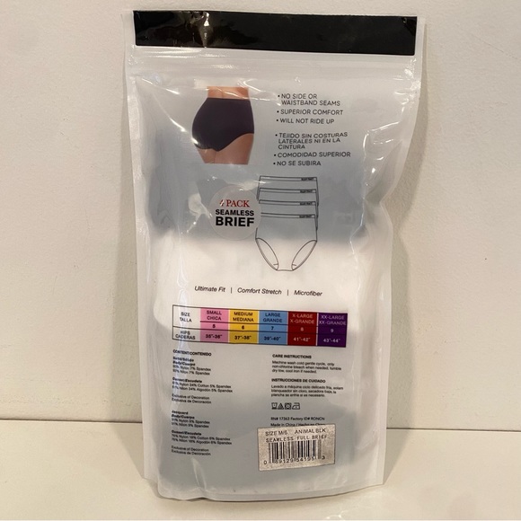 Ellen Tracy Seamless Brief Panty Set Size M New In package - Picture 3 of 3